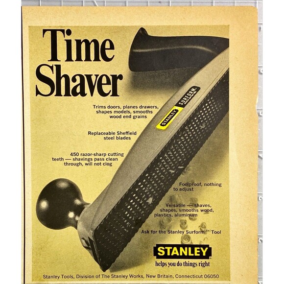 Stanley Works Time Saver Trimmer "helps you do things right" Vtg Print Ad 1968 - Picture 1 of 3